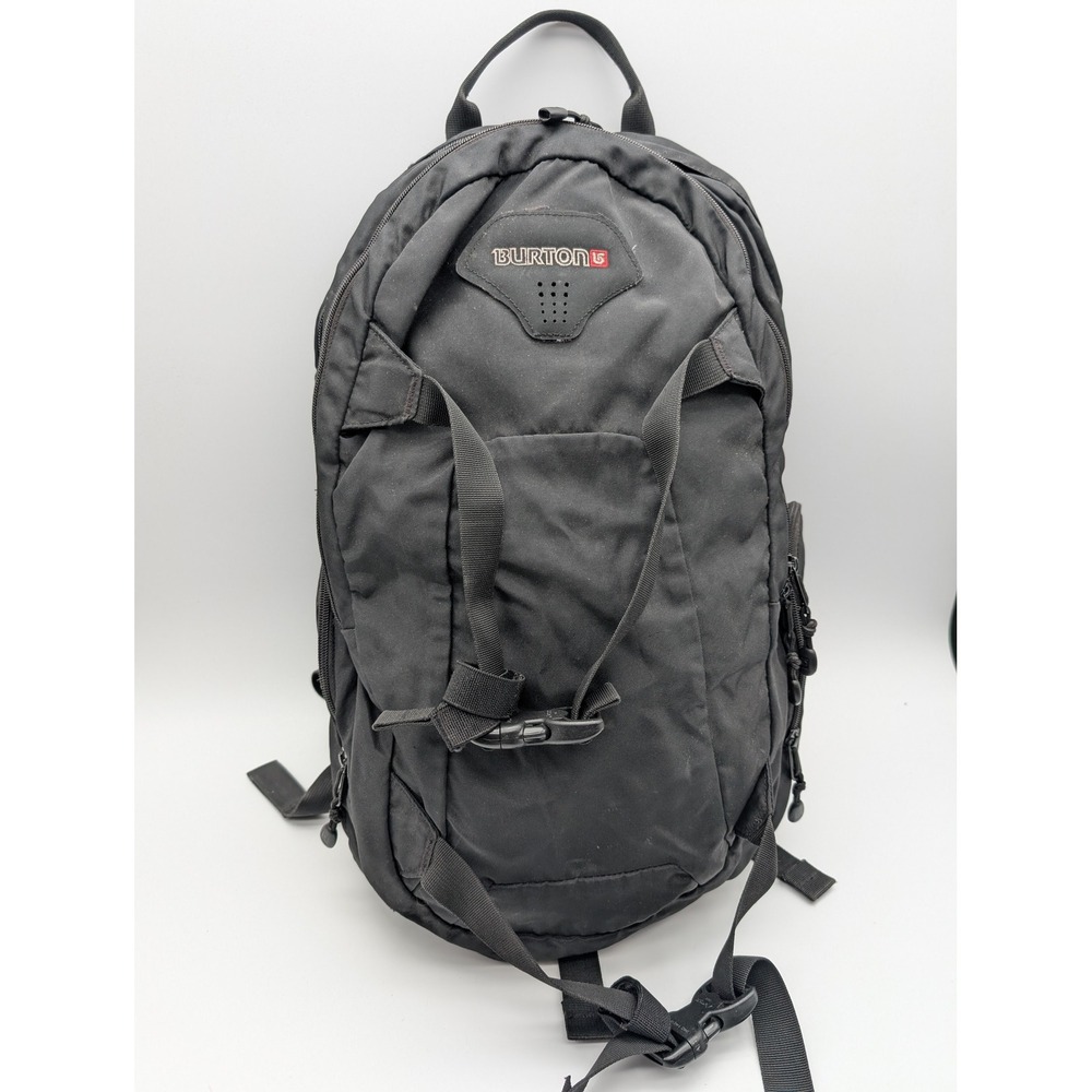 Burton Backpack Black Red Interior Multi Compartment Outdoor Daypack Bag